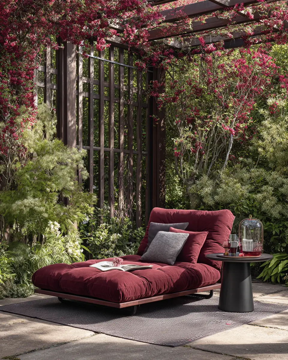Burgundy Modern Garden Decor Ideas