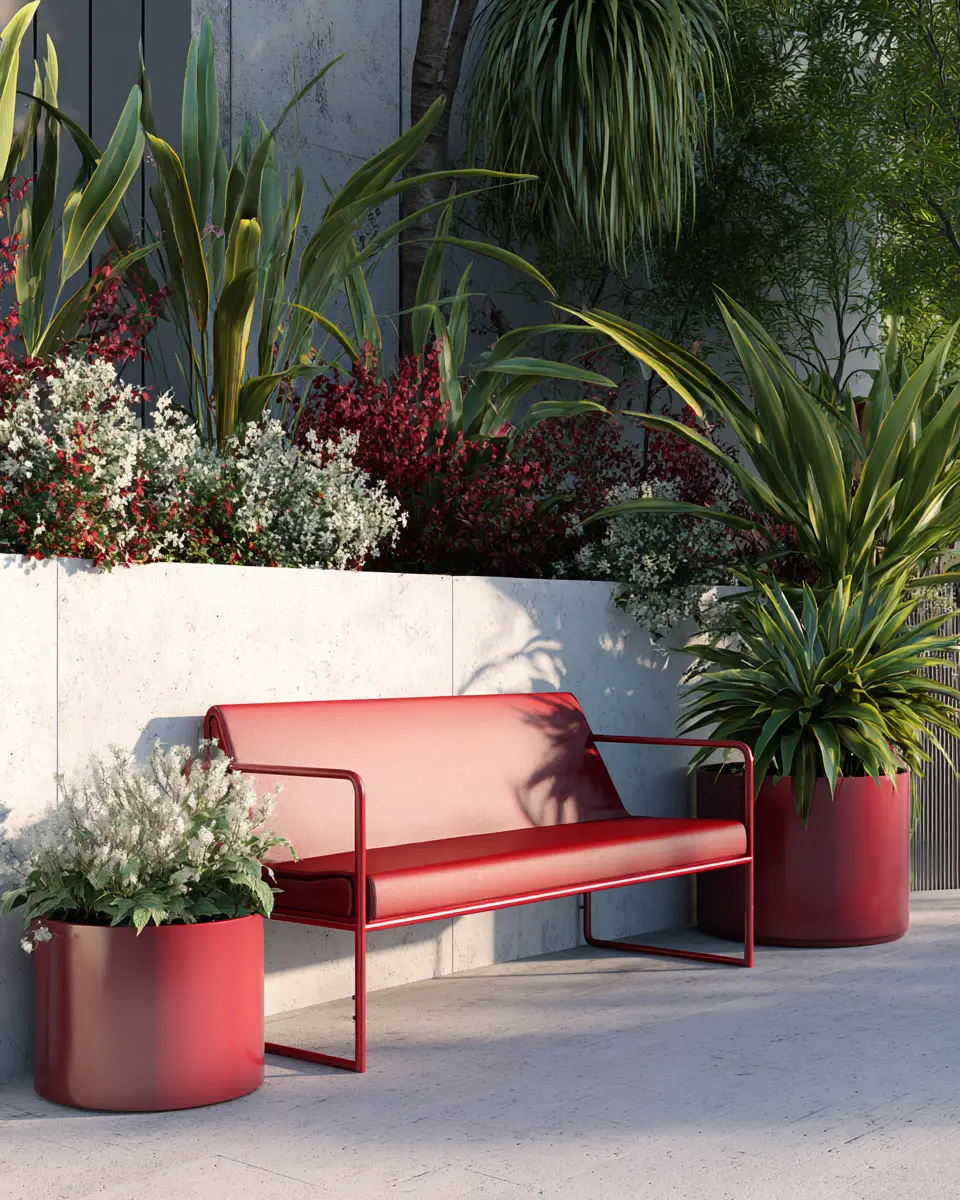 Burgundy Modern Garden Decor Ideas