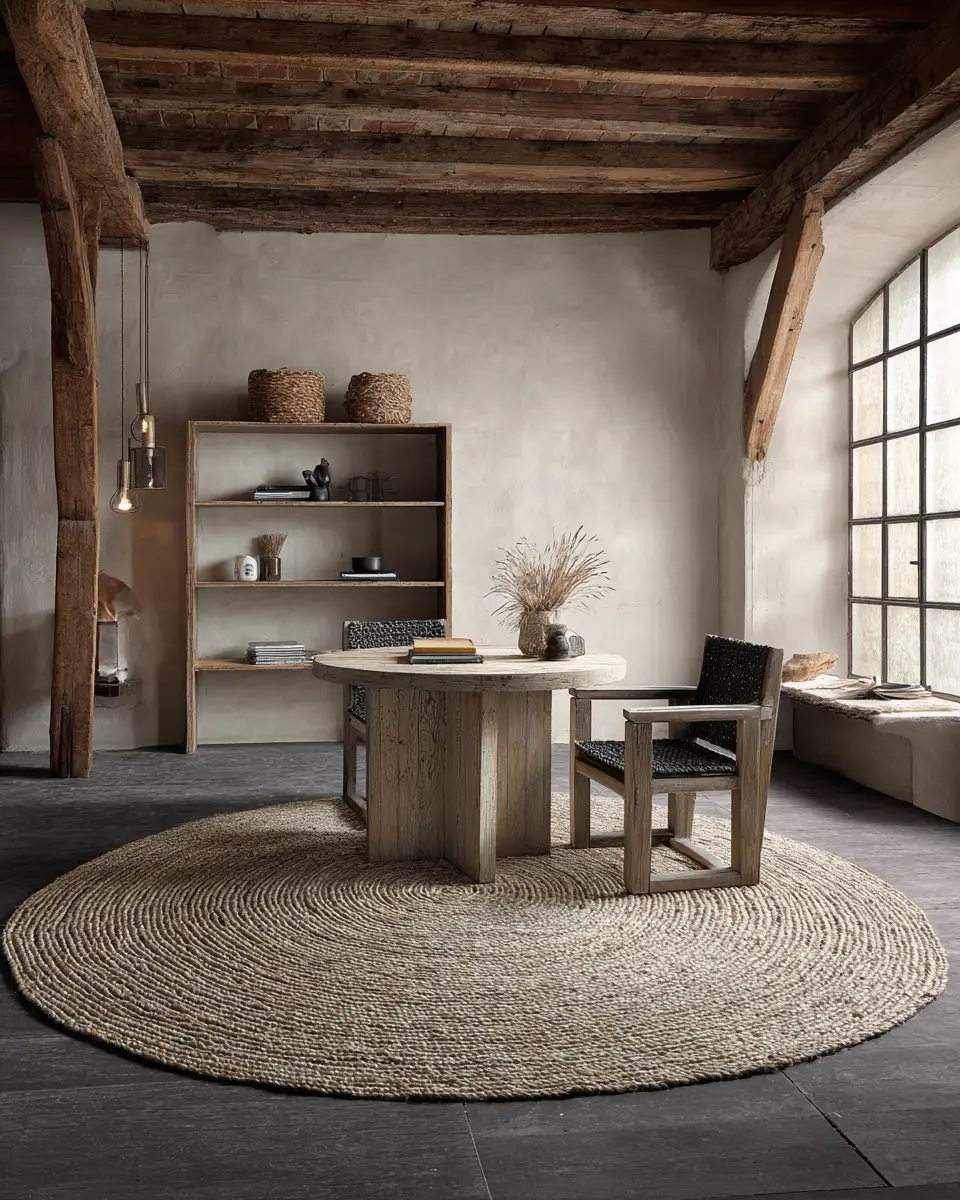 Burgundy Rustic Home Office Decor Ideas