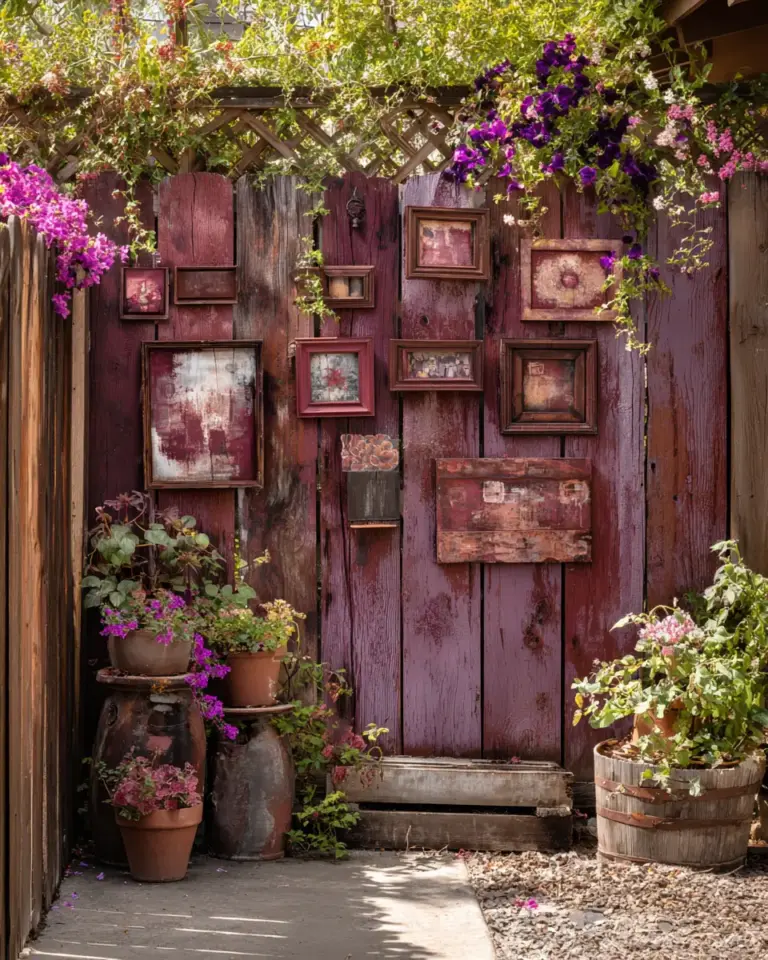 Burgundy Rustic Patio Decor Ideas - Featured