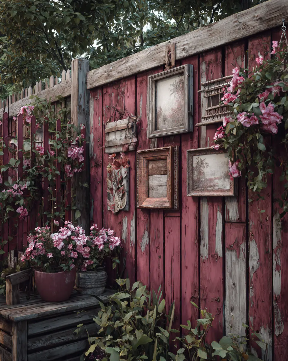Burgundy Rustic Patio Decor Ideas