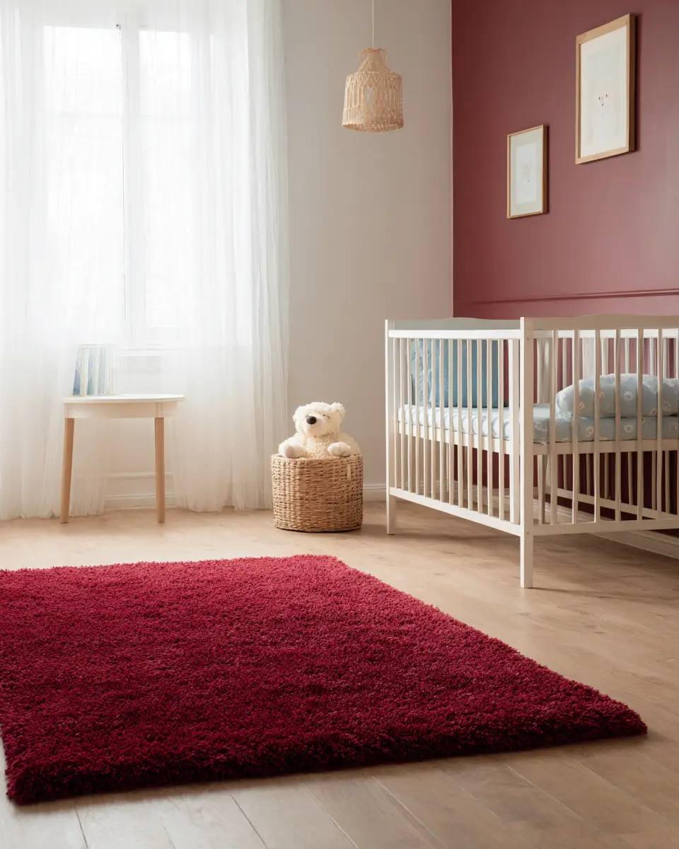 Burgundy Scandinavian Nursery Decor Ideas