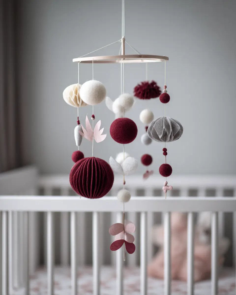 Burgundy Scandinavian Nursery Decor Ideas