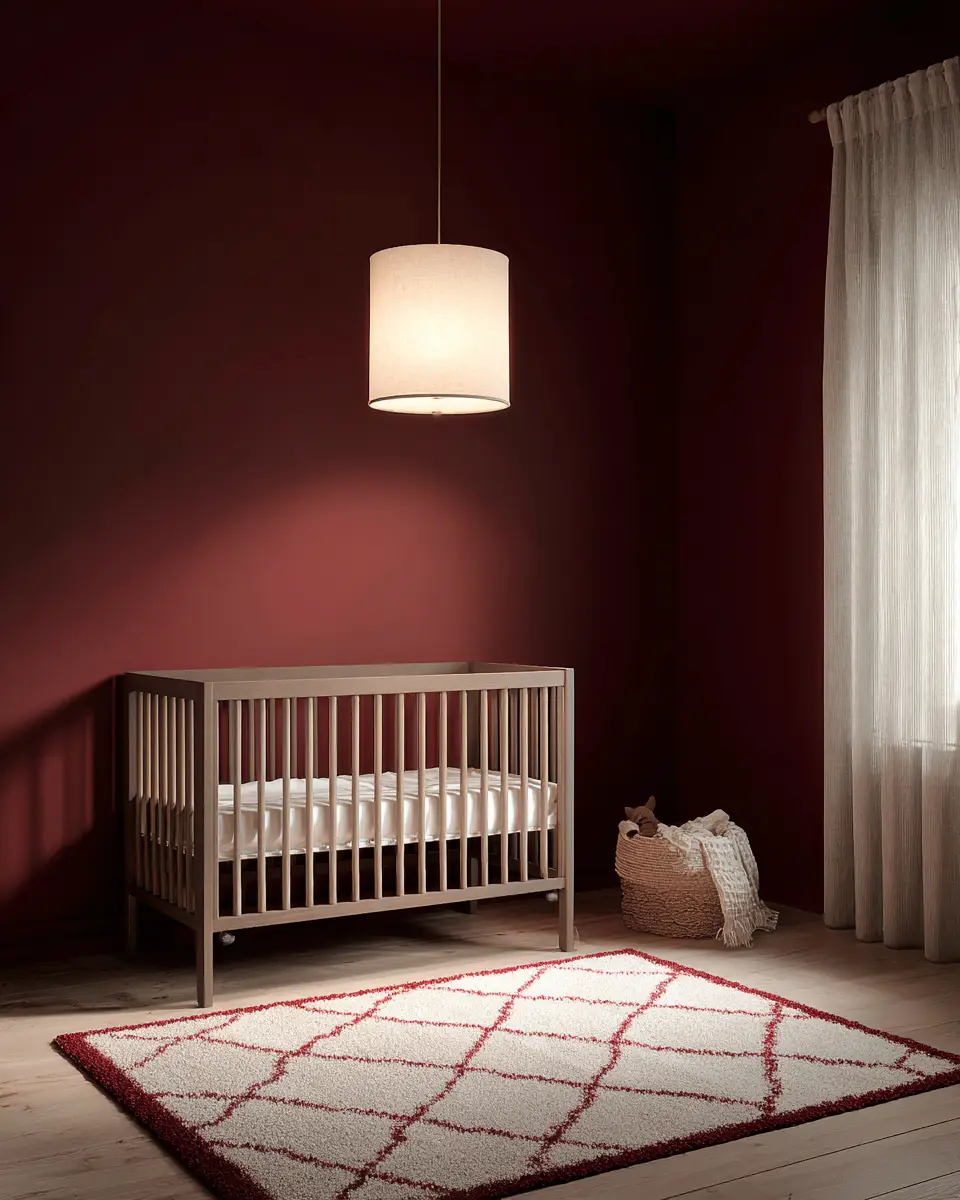 Burgundy Scandinavian Nursery Decor Ideas