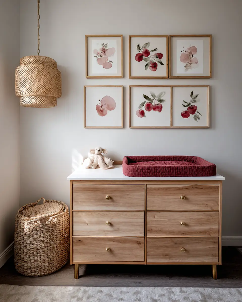 Burgundy Scandinavian Nursery Decor Ideas