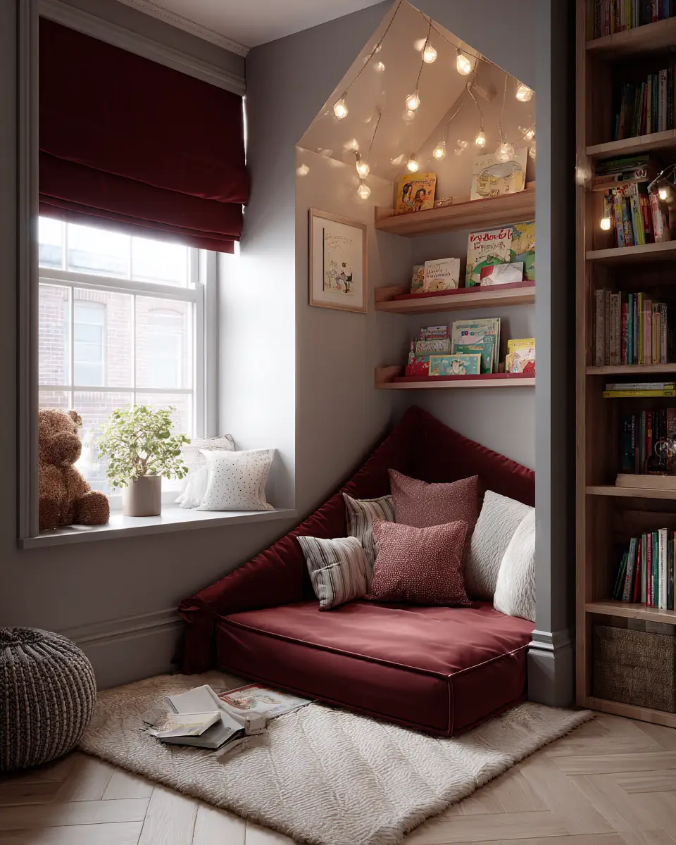 Burgundy Scandinavian Nursery Decor Ideas
