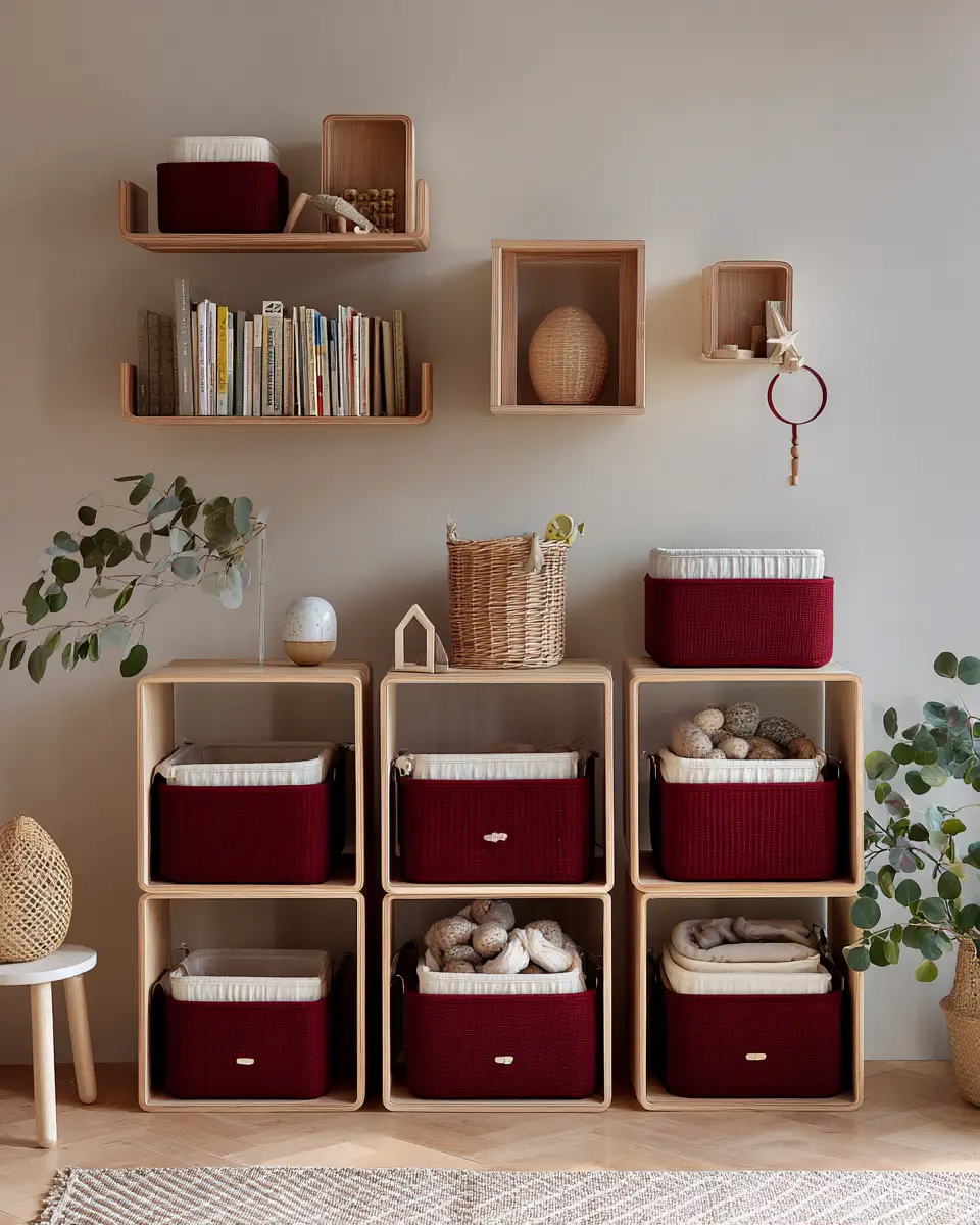 Burgundy Scandinavian Nursery Decor Ideas