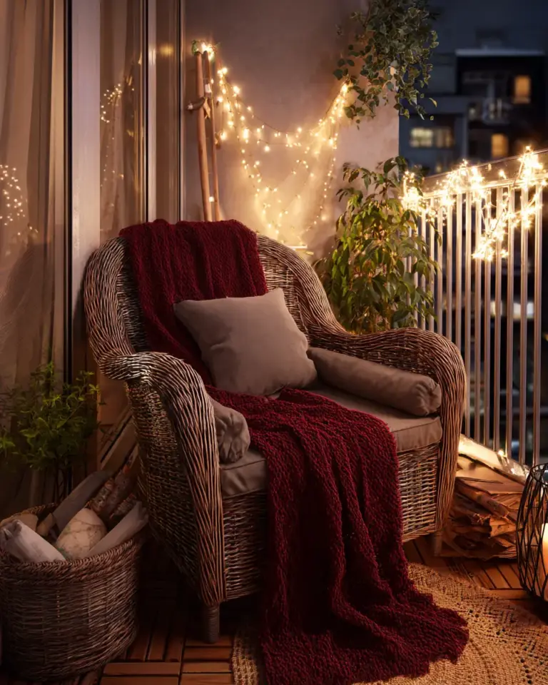 Burgundy Transitional Balcony Decor Ideas - Featured