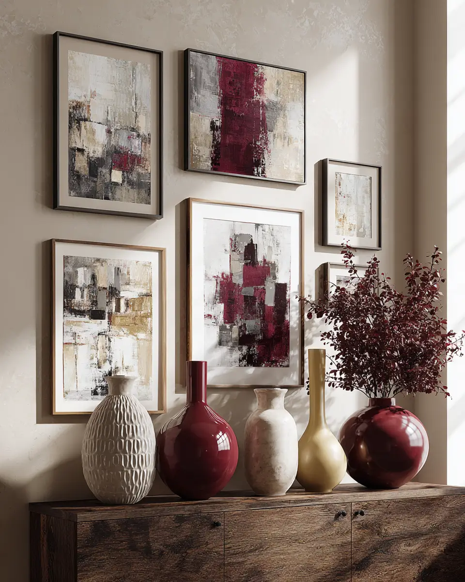 Burgundy Transitional Balcony Decor Ideas