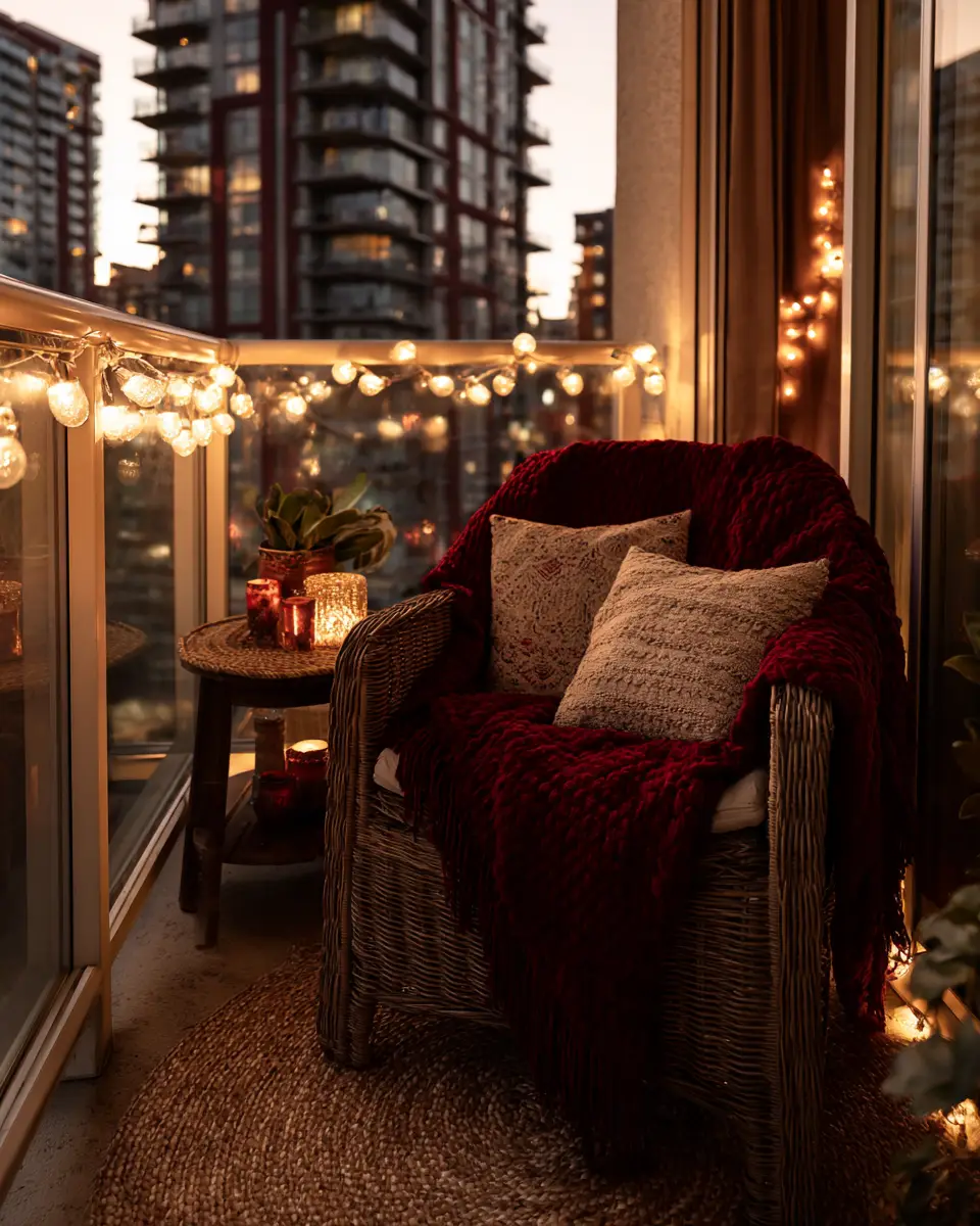 Burgundy Transitional Balcony Decor Ideas