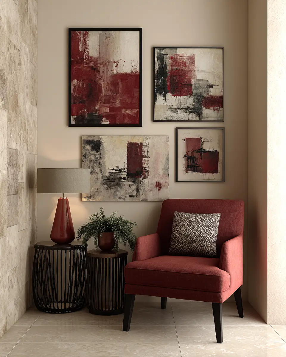 Burgundy Transitional Balcony Decor Ideas