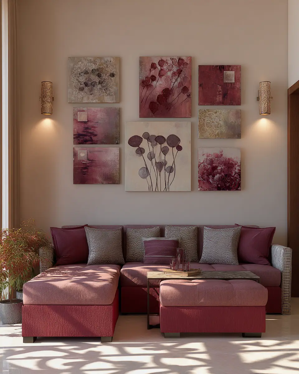 Burgundy Transitional Balcony Decor Ideas