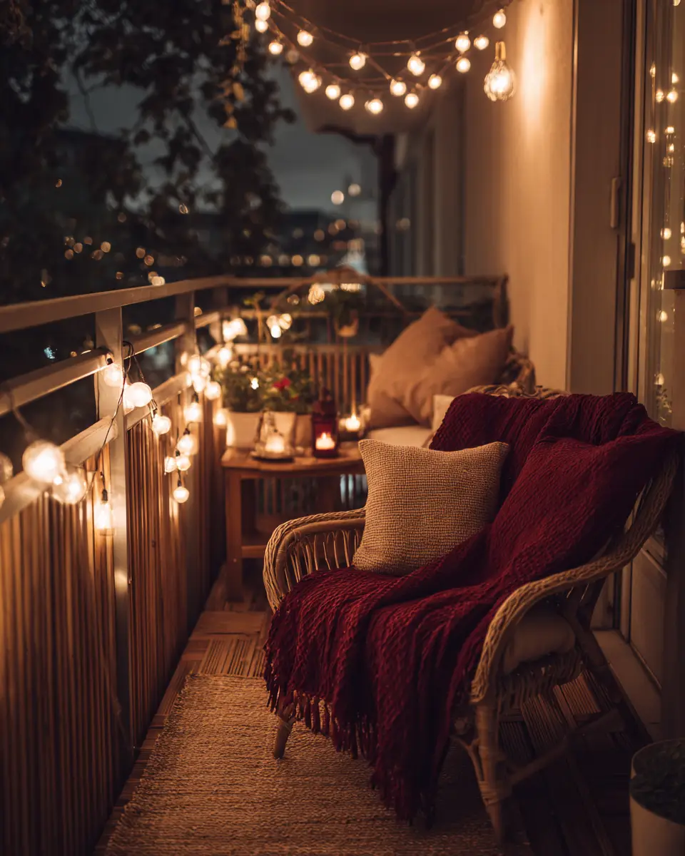 Burgundy Transitional Balcony Decor Ideas