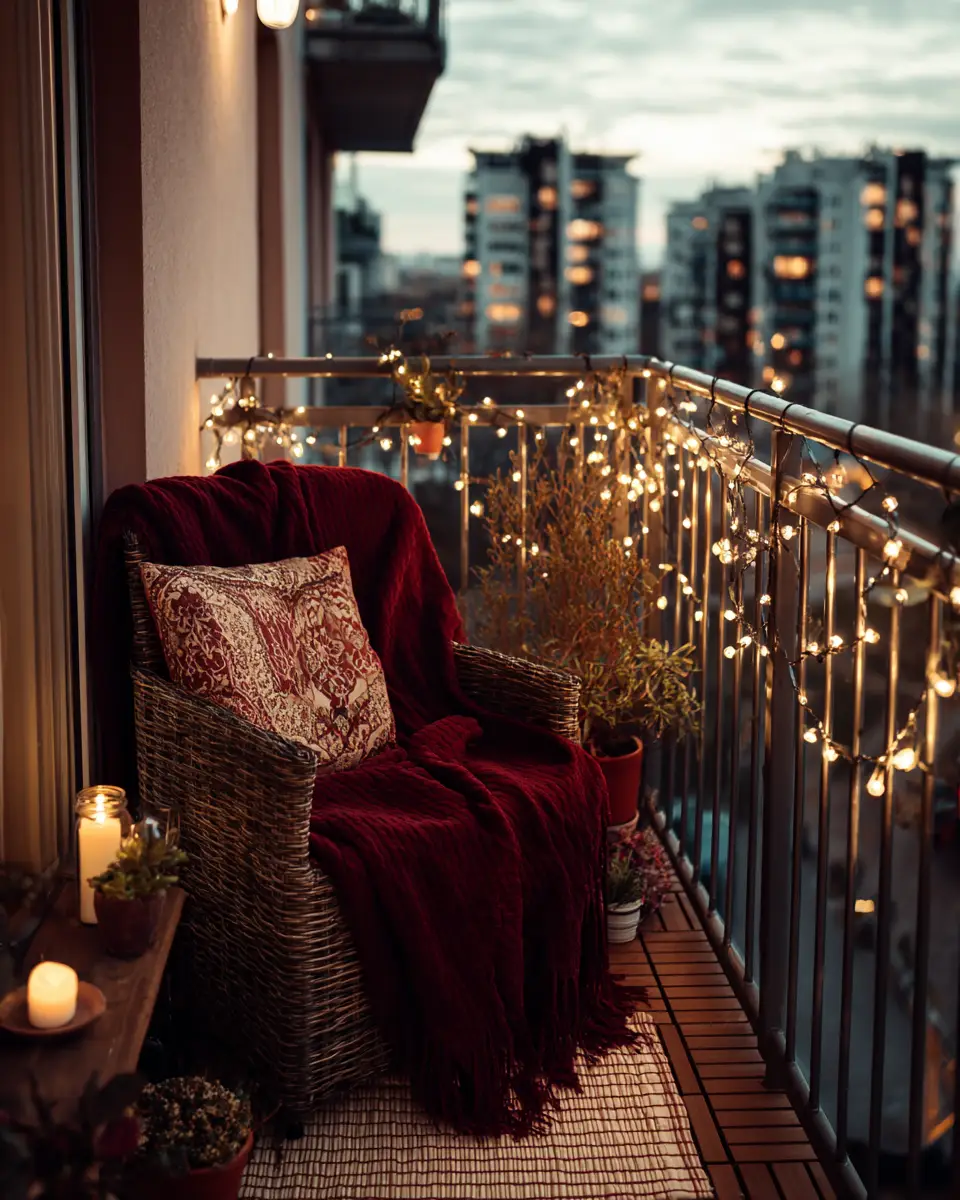 Burgundy Transitional Balcony Decor Ideas