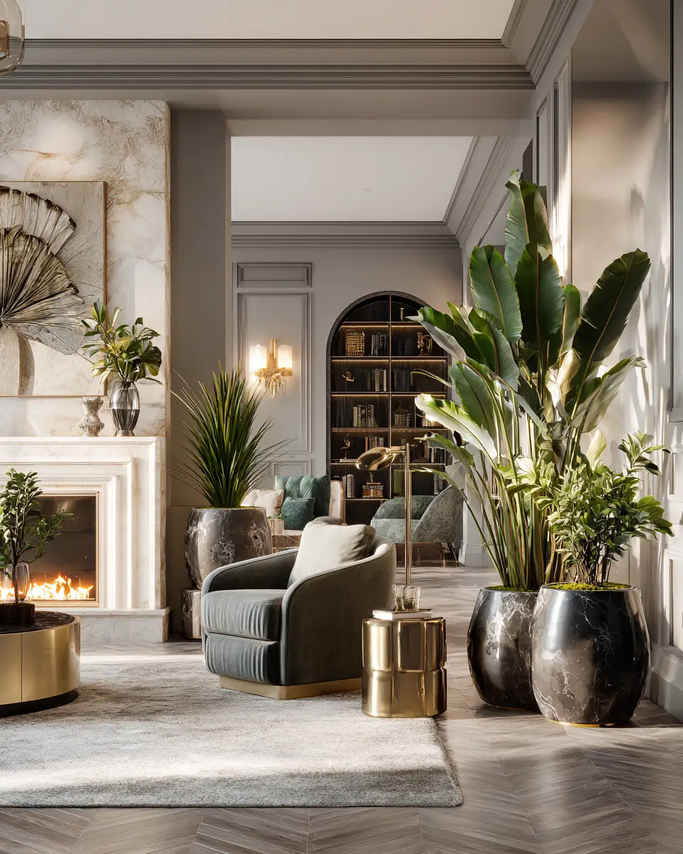 Calm Art Deco Living Room Decor Ideas