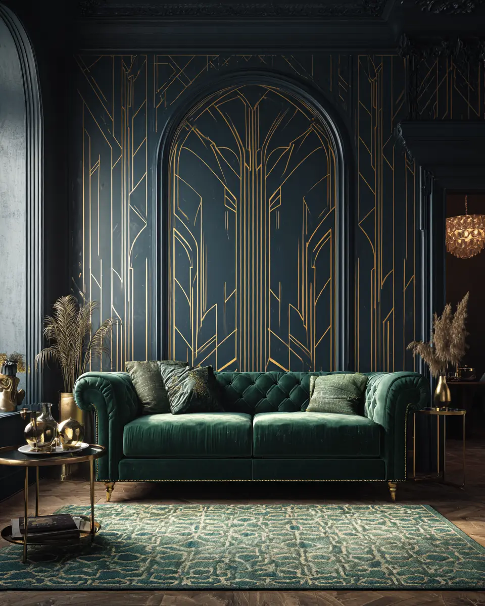 Calm Art Deco Living Room Decor Ideas