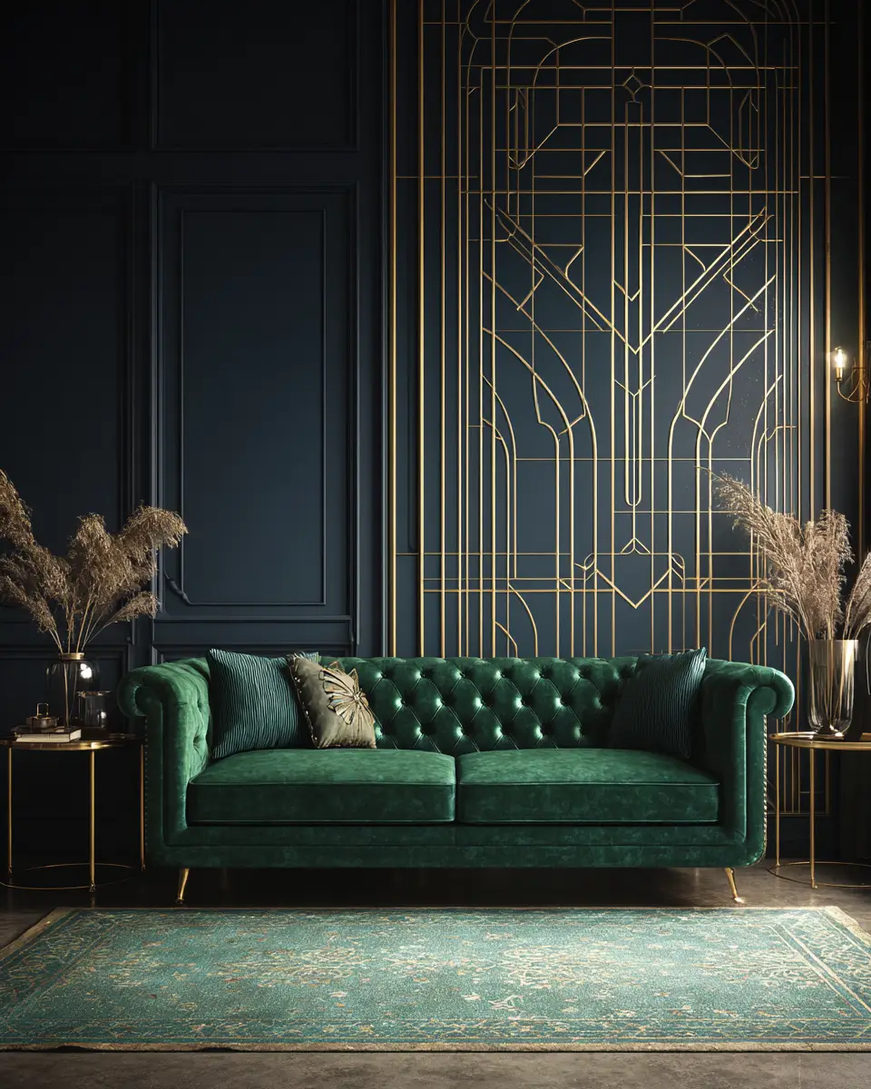 Calm Art Deco Living Room Decor Ideas