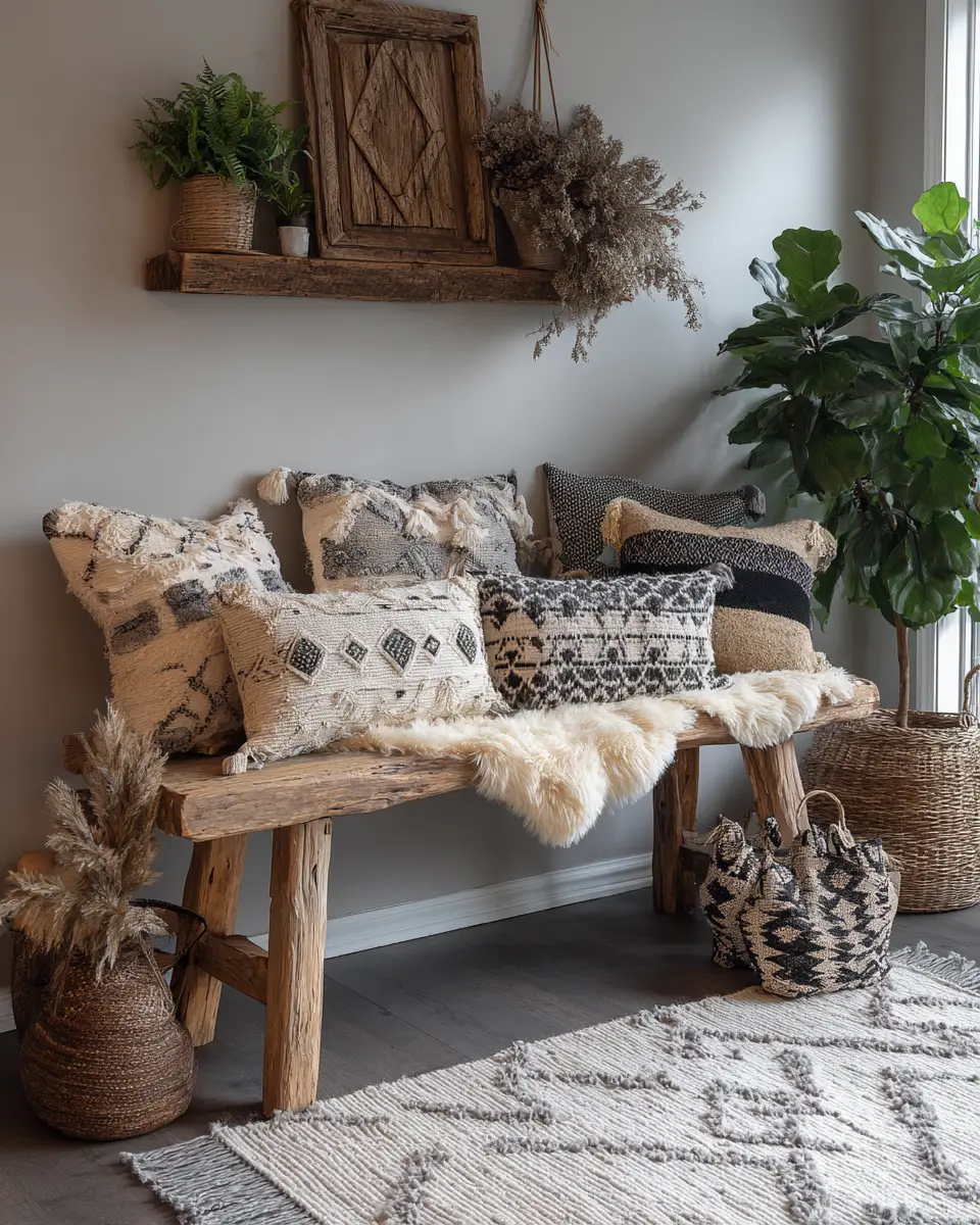 Calm Boho Entryway Decor Ideas