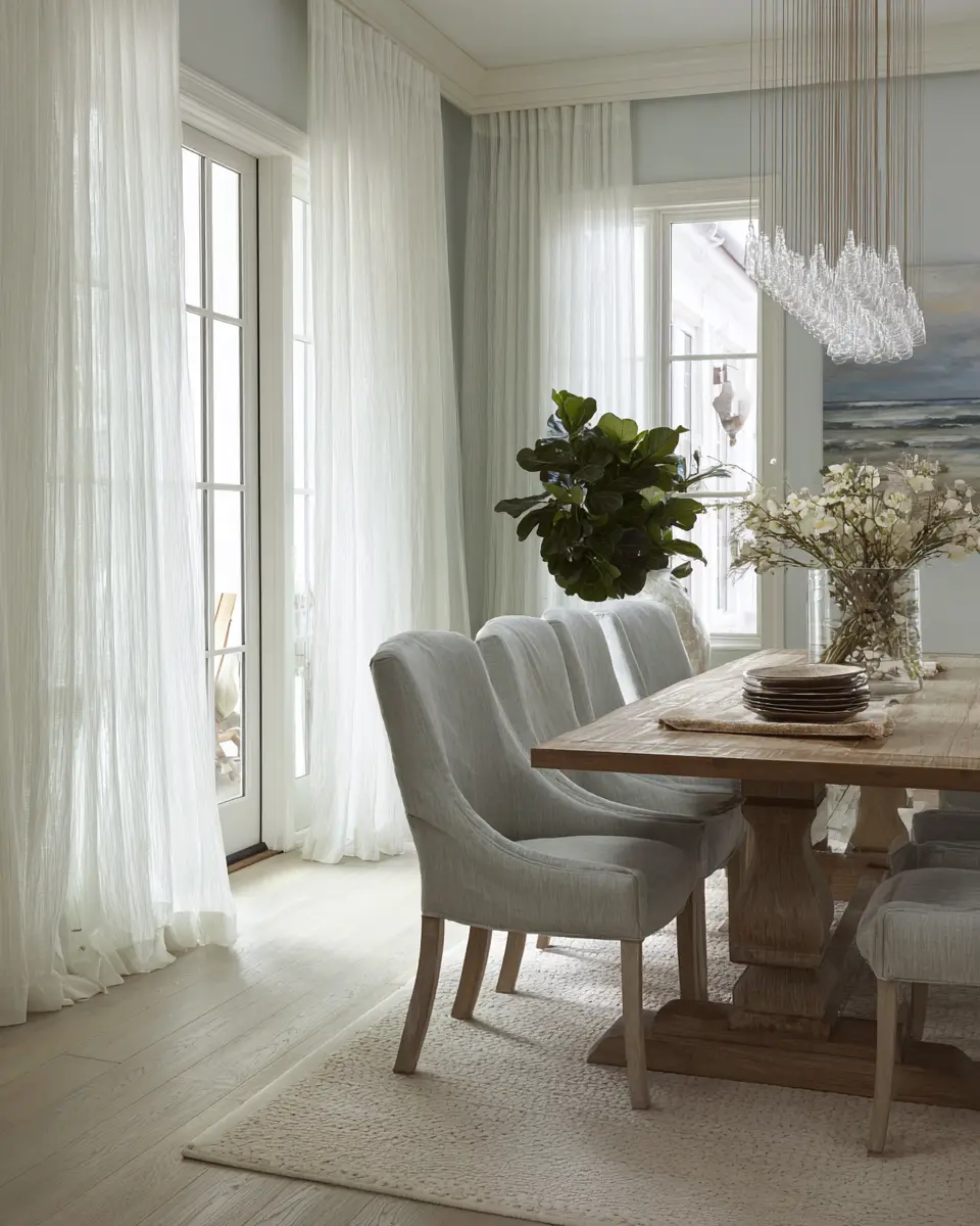 Calm Coastal Dining Room Decor Ideas