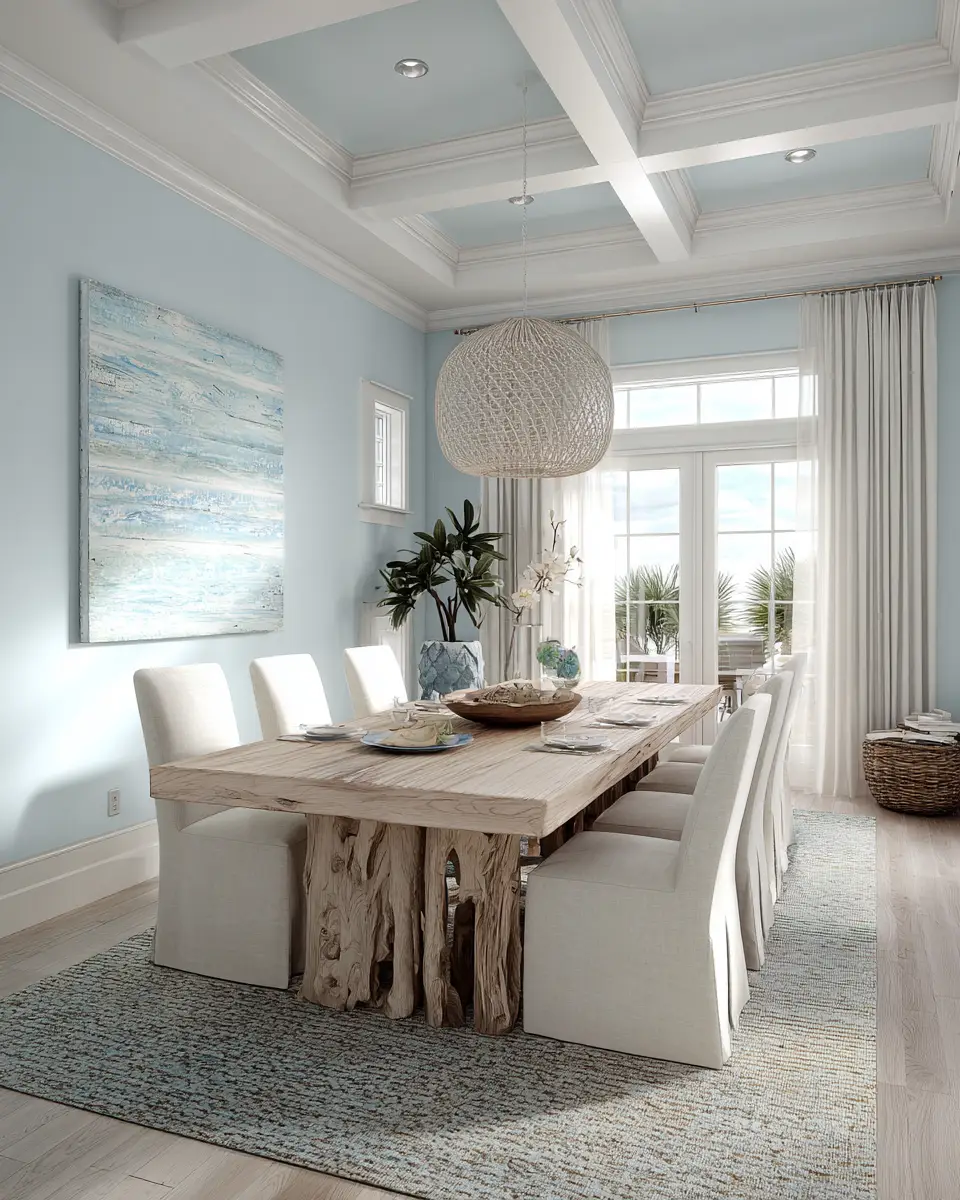 Calm Coastal Dining Room Decor Ideas