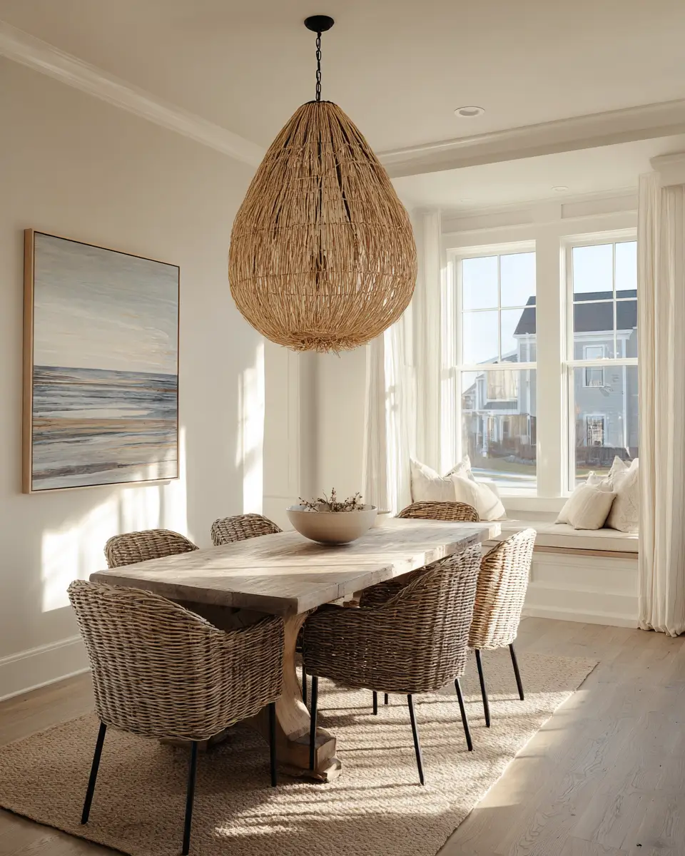 Calm Coastal Dining Room Decor Ideas