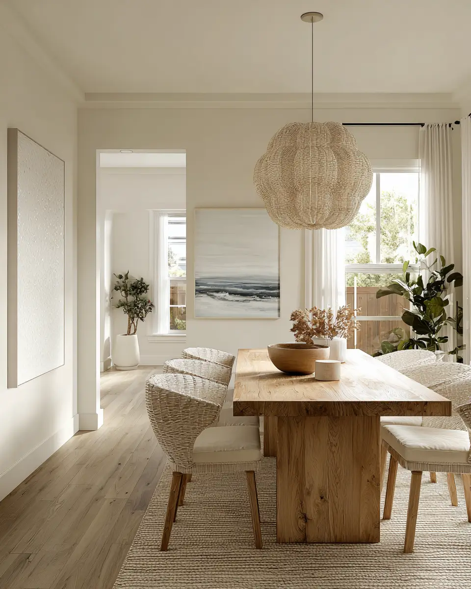 Calm Coastal Dining Room Decor Ideas