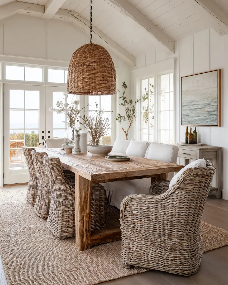 Calm Coastal Dining Room Decor Ideas