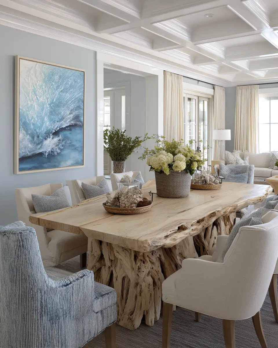 Calm Coastal Dining Room Decor Ideas