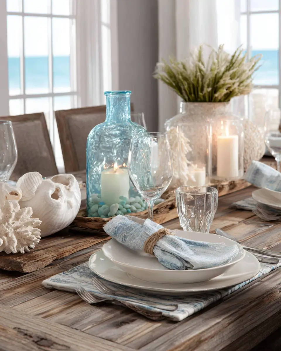 Calm Coastal Dining Room Decor Ideas