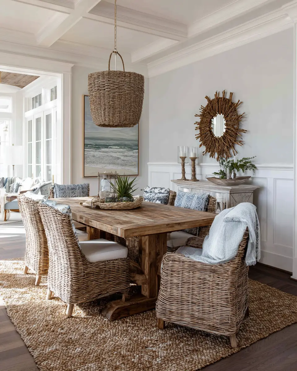 Calm Coastal Dining Room Decor Ideas