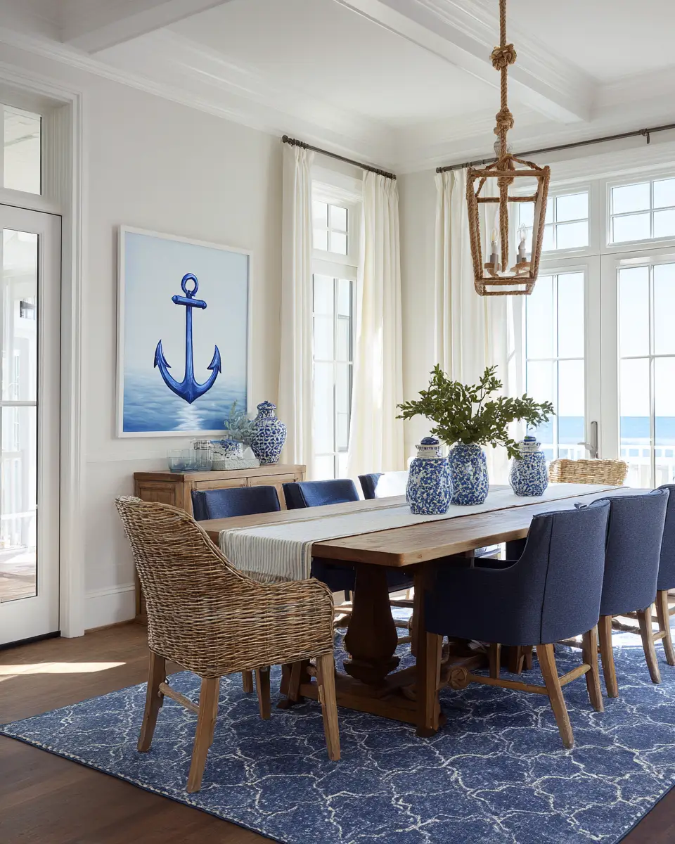 Calm Coastal Dining Room Decor Ideas
