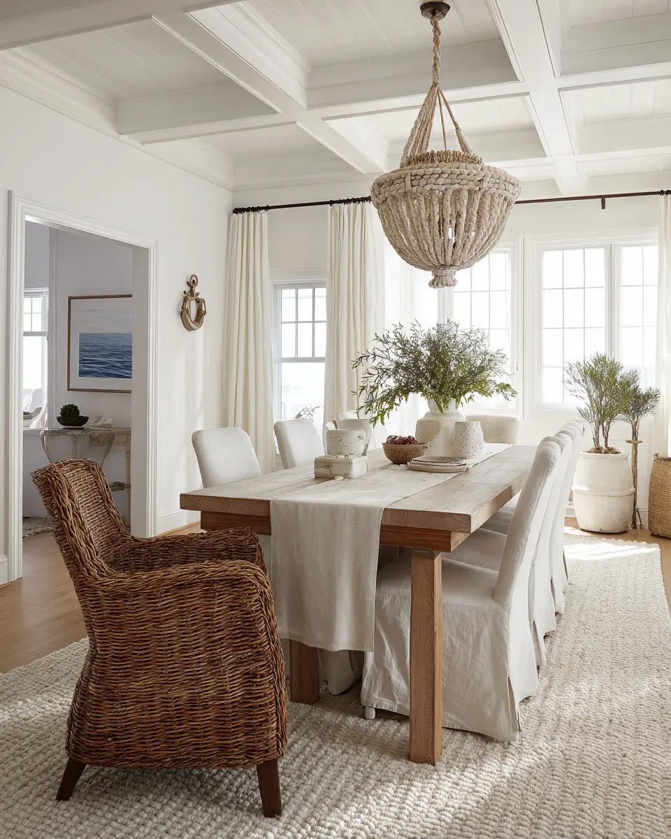 Calm Coastal Dining Room Decor Ideas