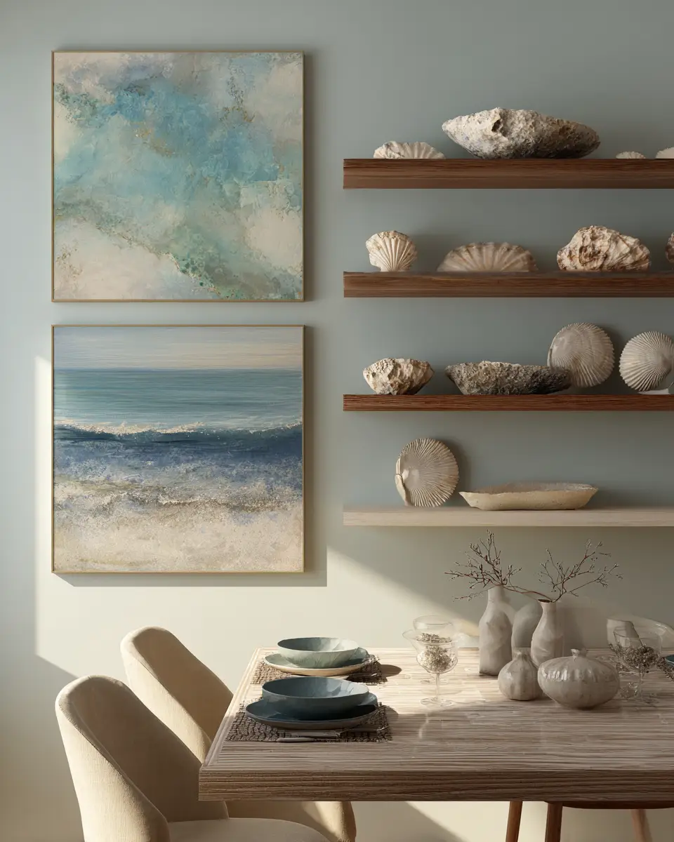 Calm Coastal Dining Room Decor Ideas