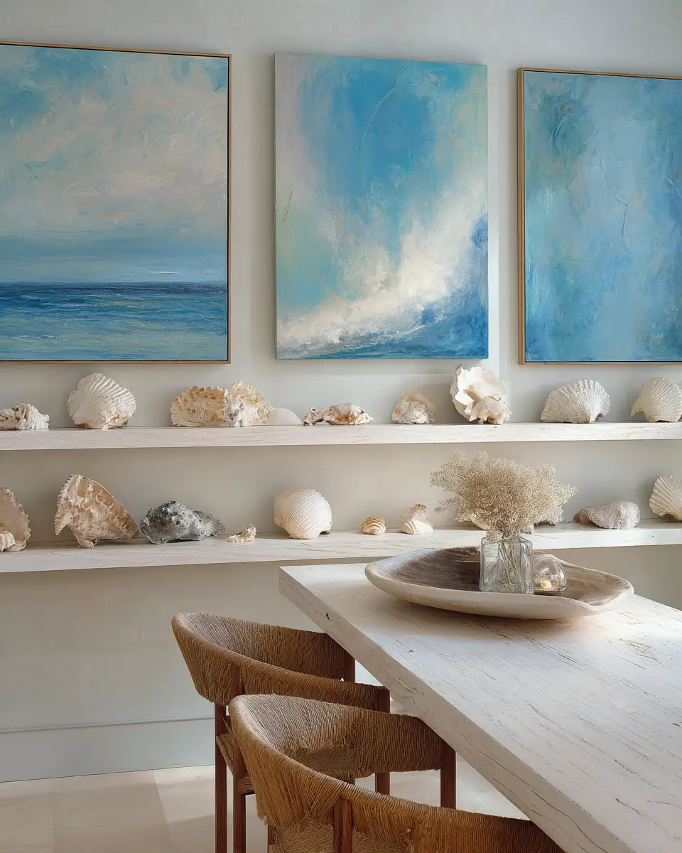 Calm Coastal Dining Room Decor Ideas