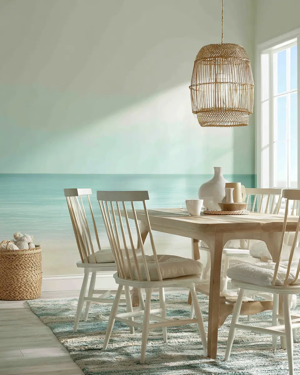 Calm Coastal Dining Room Decor Ideas