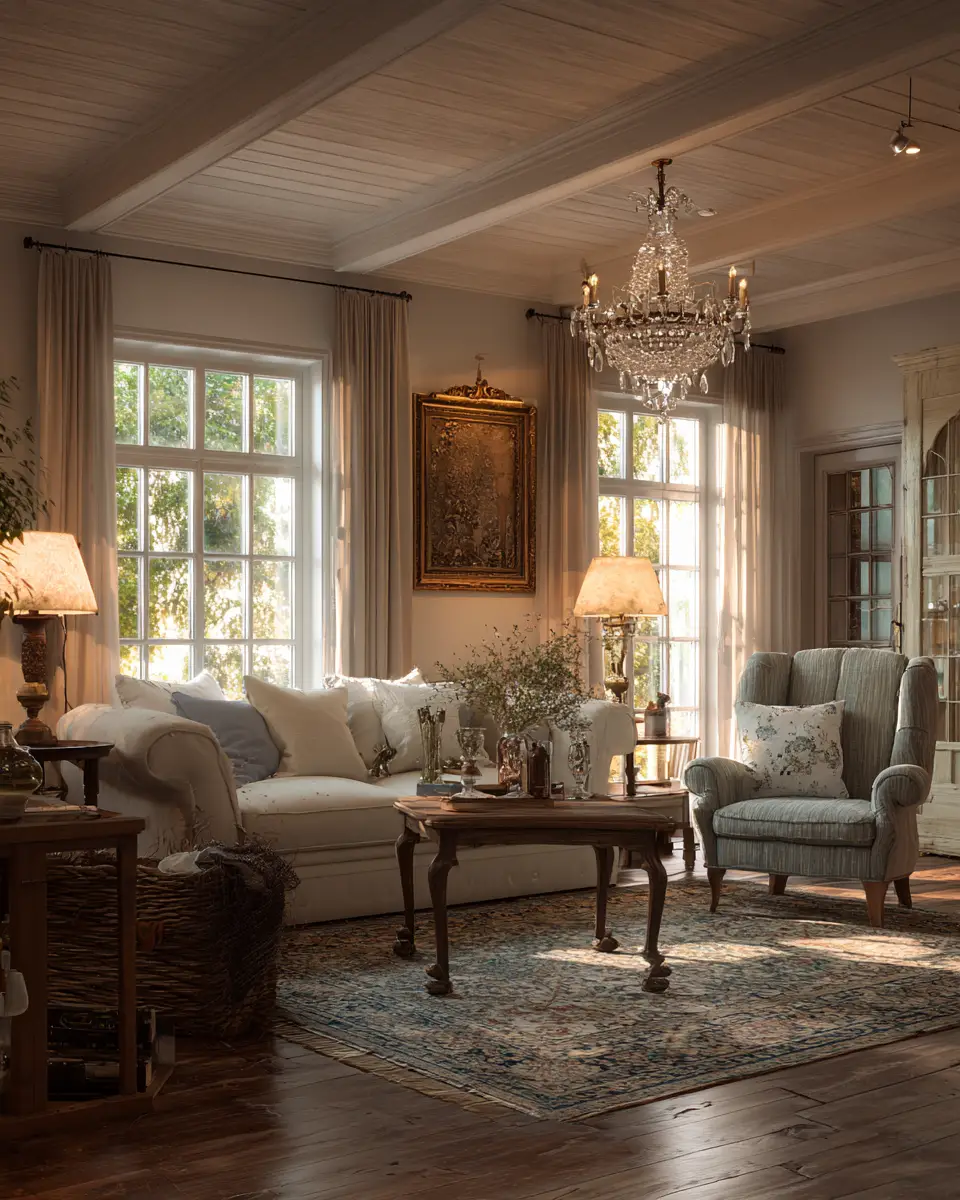 Calm Country Living Room Decor Ideas