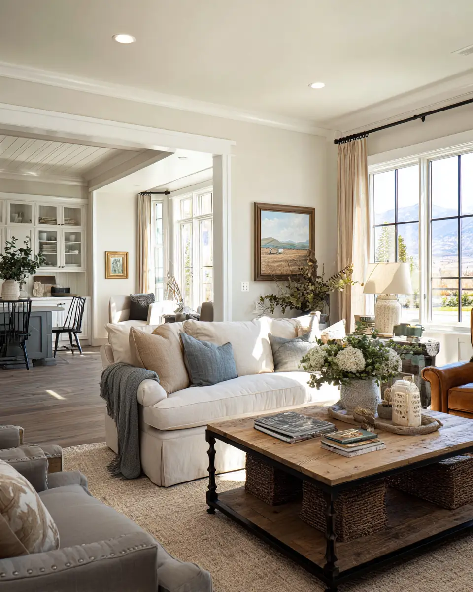 Calm Country Living Room Decor Ideas