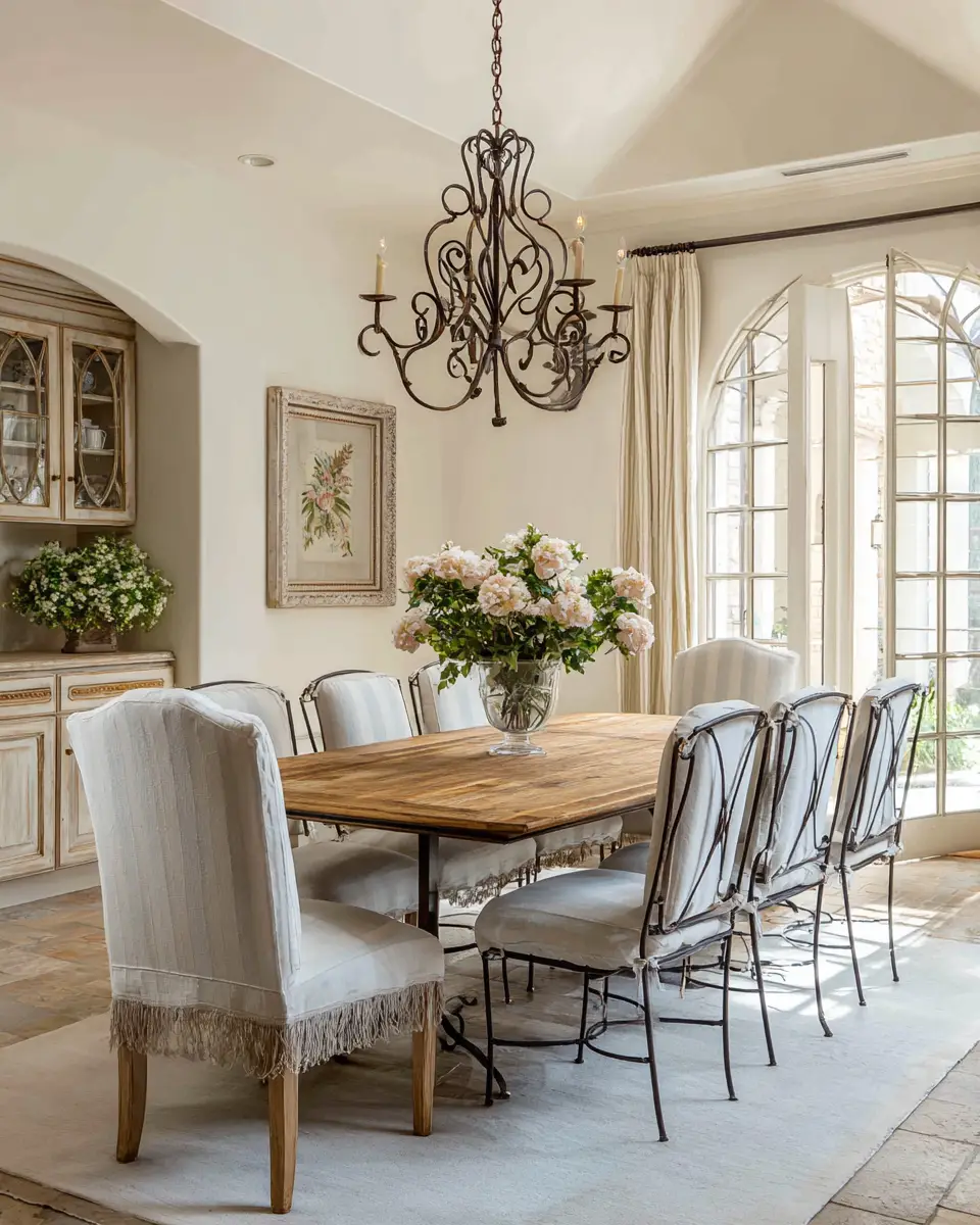 Calm French Country Dining Room Decor Ideas