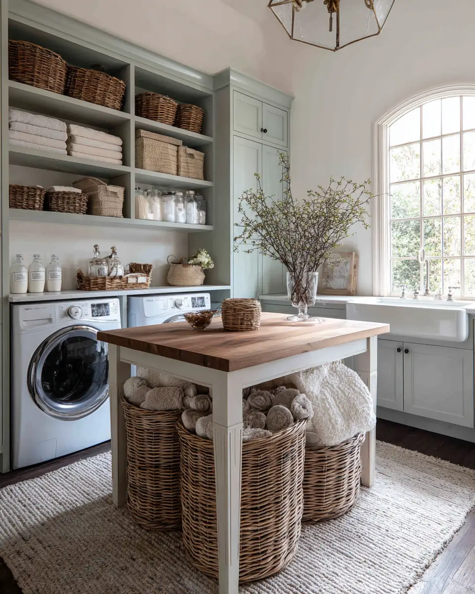 Calm French Country Laundry Room Decor Ideas