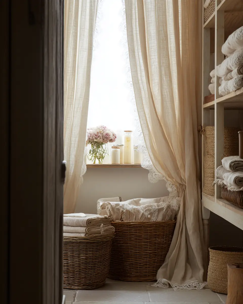 Calm French Country Laundry Room Decor Ideas