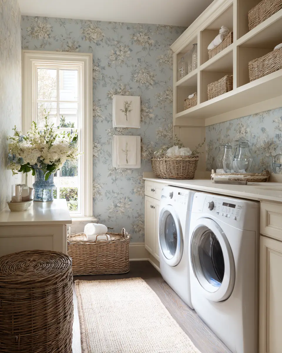 Calm French Country Laundry Room Decor Ideas