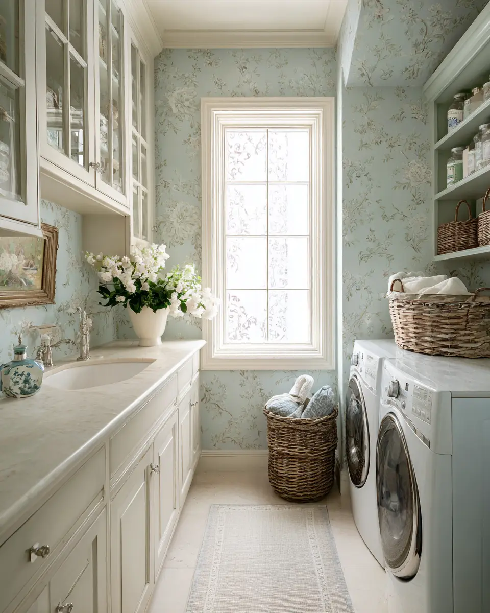 Calm French Country Laundry Room Decor Ideas