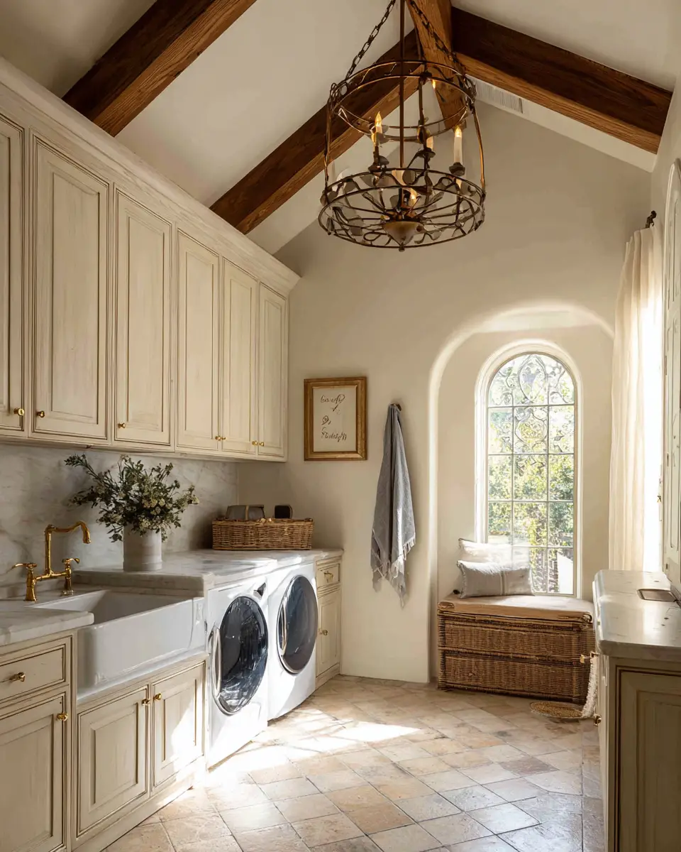 Calm French Country Laundry Room Decor Ideas