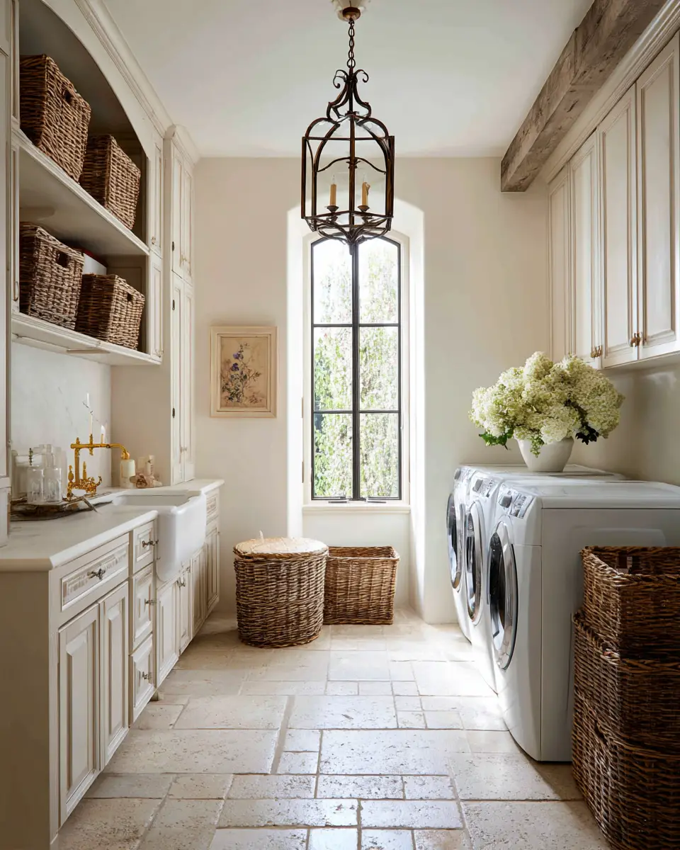 Calm French Country Laundry Room Decor Ideas