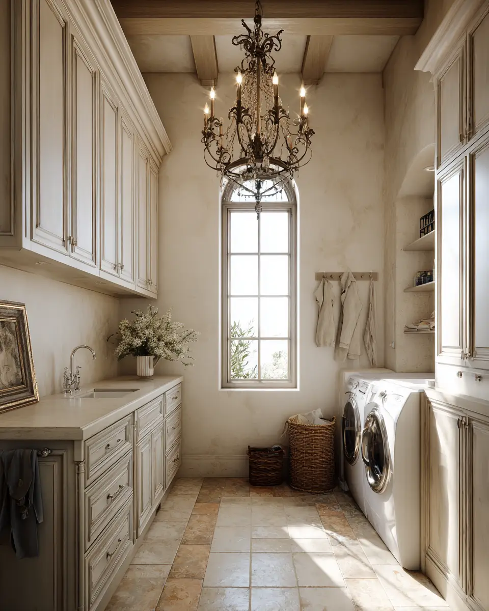 Calm French Country Laundry Room Decor Ideas