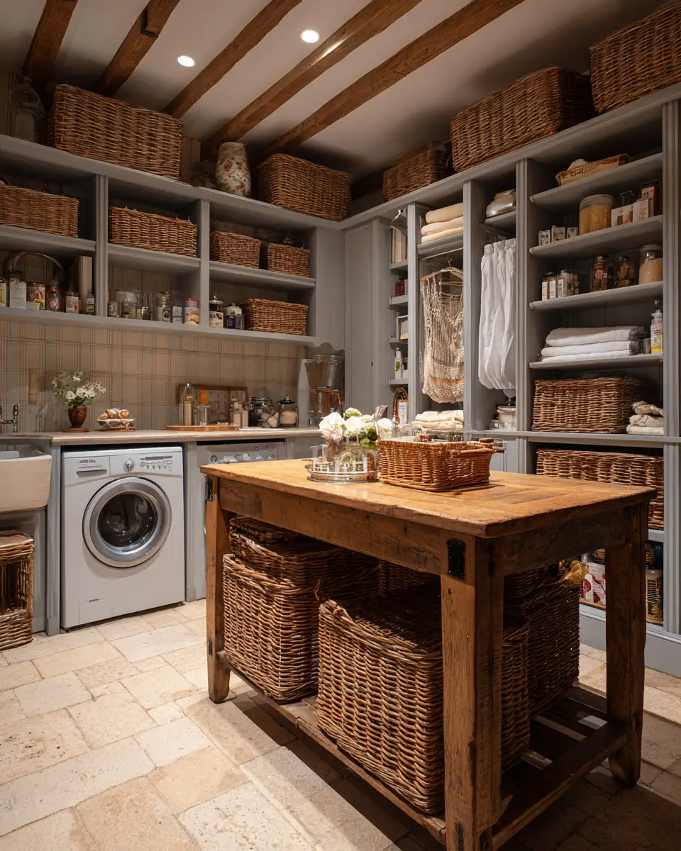 Calm French Country Laundry Room Decor Ideas