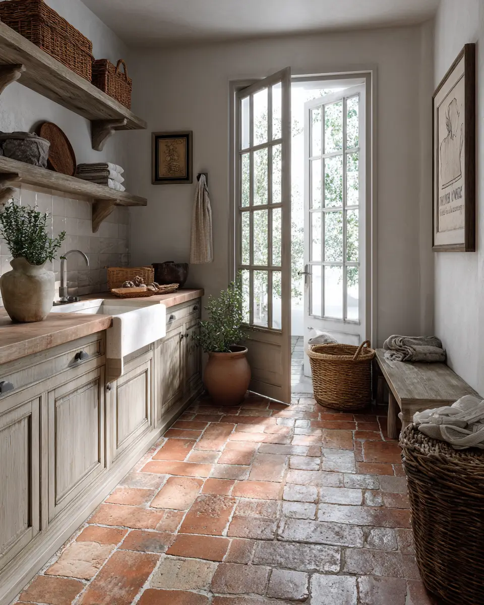 Calm French Country Laundry Room Decor Ideas
