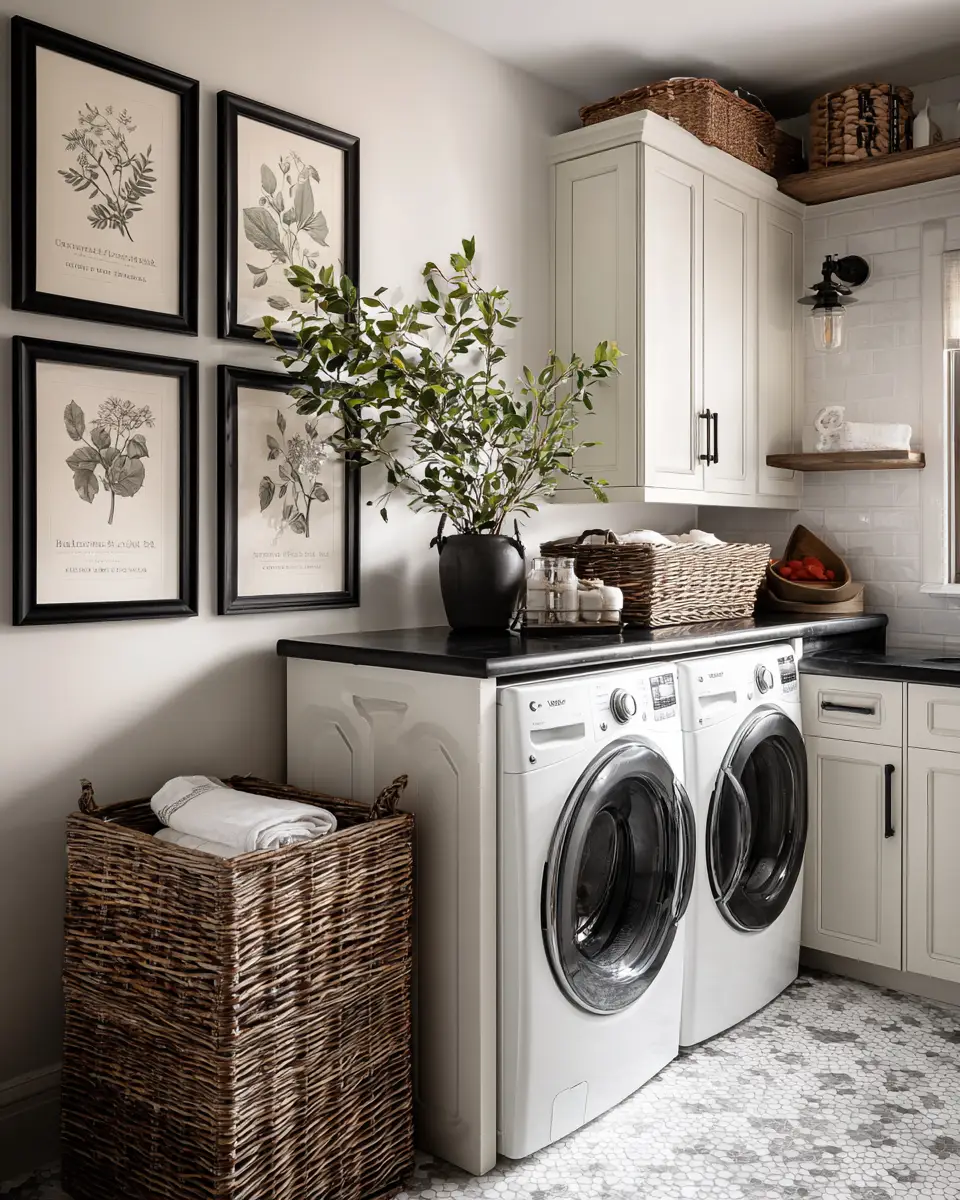 Calm French Country Laundry Room Decor Ideas