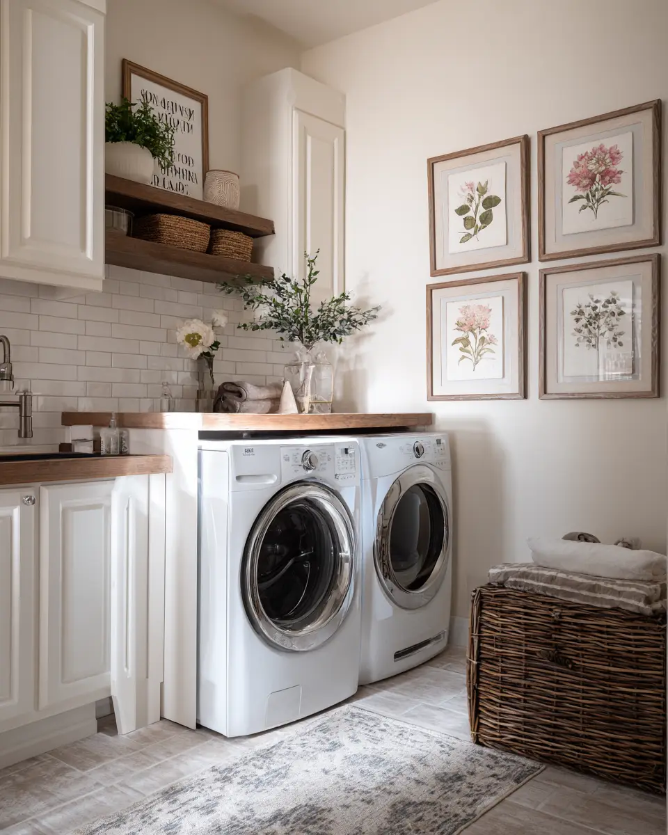 Calm French Country Laundry Room Decor Ideas