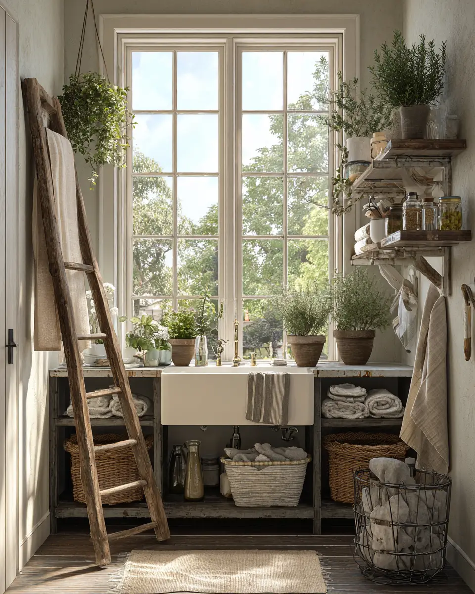 Calm French Country Laundry Room Decor Ideas